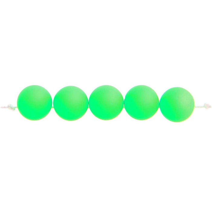 Plastic Beads Neon Green