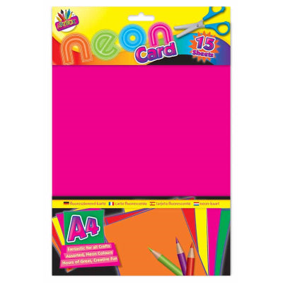 A4 Neon Card - 15 Sheets