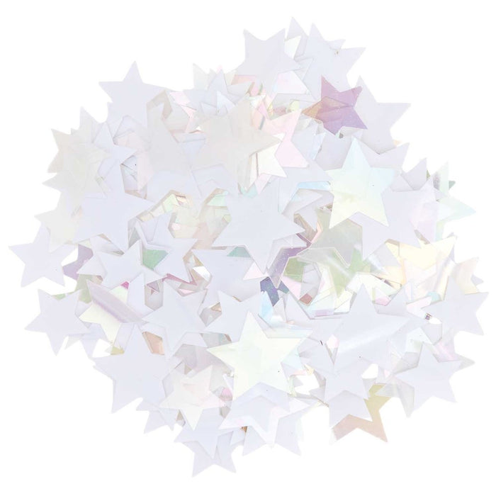 Rico Metallic White Stars Confetti