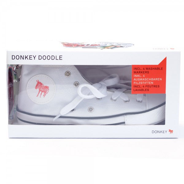 Donkey Donkey Doodle: Sneaker Shaped Pencil Case (White)