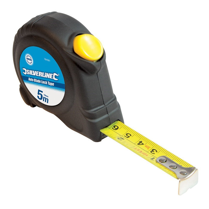 Silverline Auto Blade Lock Tape Measure 3mx16mm