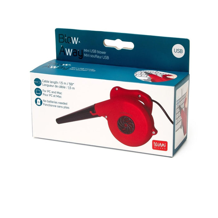 Legami Blow Away Mini USB Blower -Red