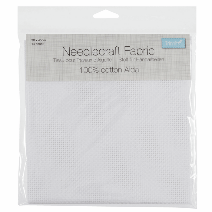 Needlecraft Fabric: Aida: White 14 Count