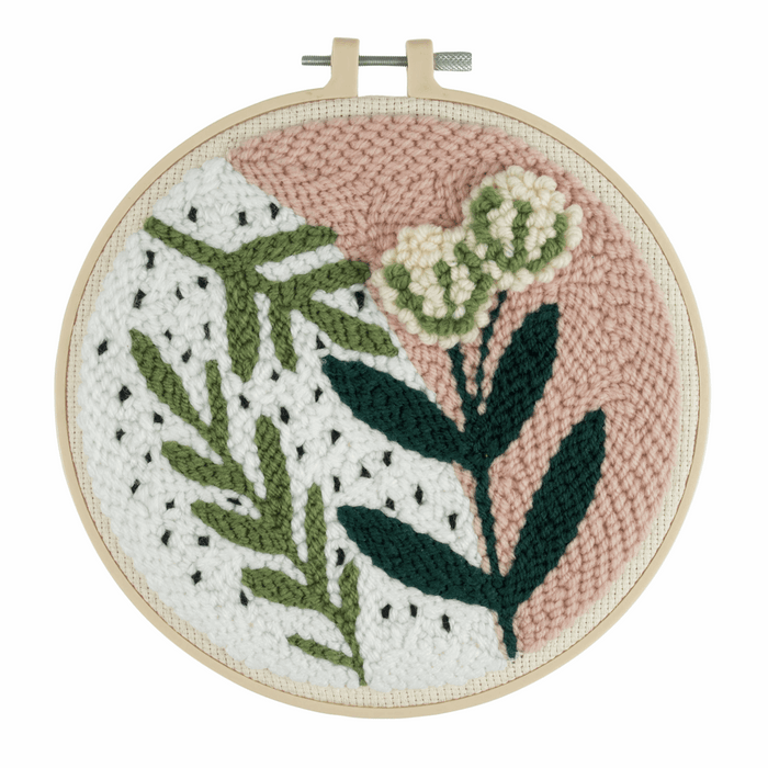 Punch Needle Hoop Kit - Foliage Floral