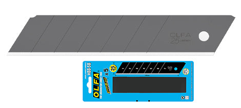 25mm Excel Black Ultra Sharp Snap Blades (5 Pack)