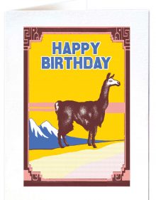 llama Happy Birthday Card