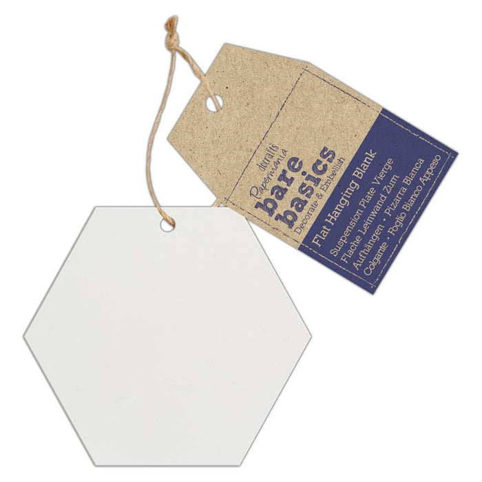 Flat Hanging Blank Ceramic Hexagon