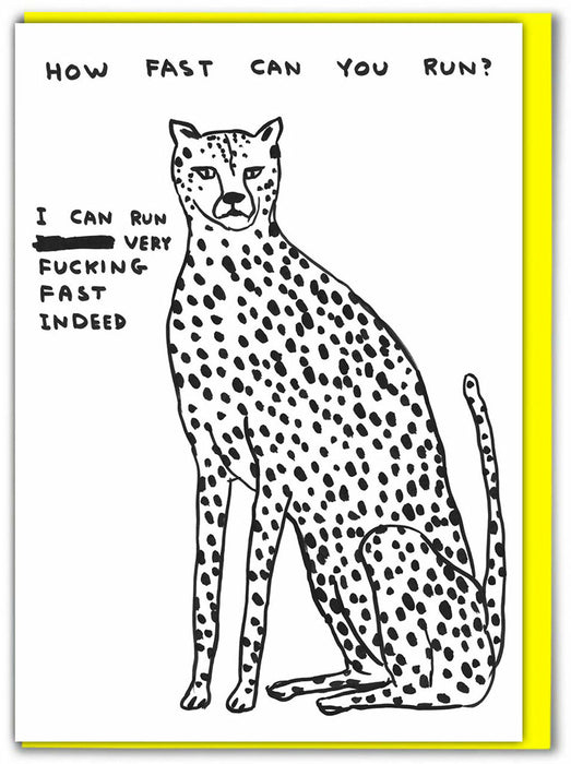 David Shrigley - Fast Cheetah Card