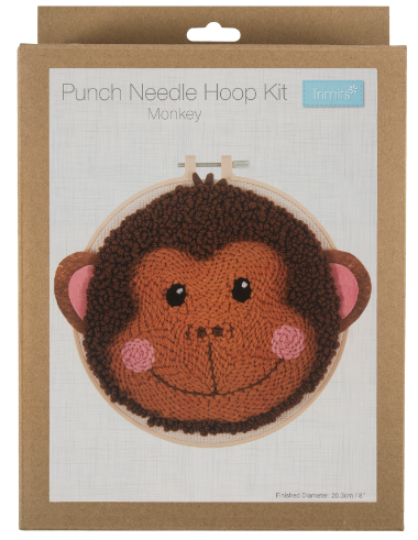 Punch Needle Hoop Kit - Monkey