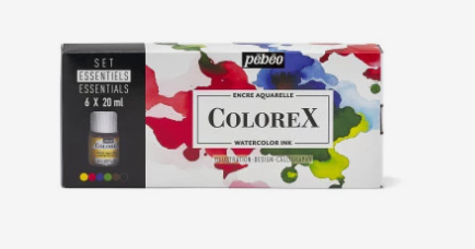 Pebeo Colorex Watercolour Ink Essentials Set x 6