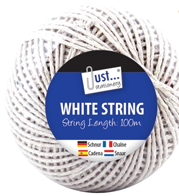 100m Ball of White String