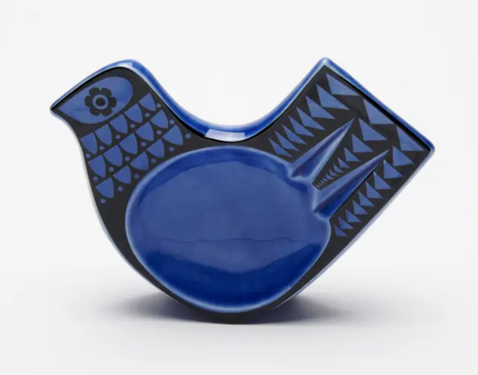 Magpie Hornsea Bird Dish Small - Blue