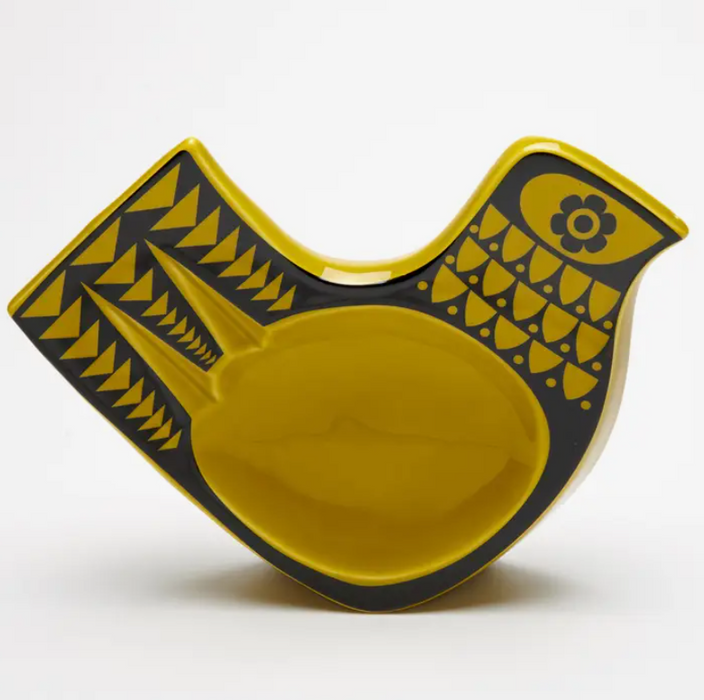 Magpie Hornsea Bird Dish Large - Chartreuse
