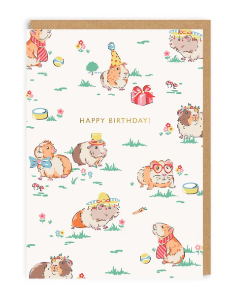 Cath Kidston Guinea Pig Happy Birthday Card