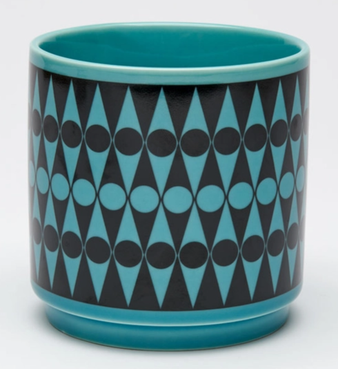 Magpie x Hornsea Small Planty - Plant Pot Backgammon Teal