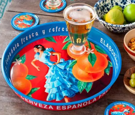 Round serving tray - Cerveza Espa?ola