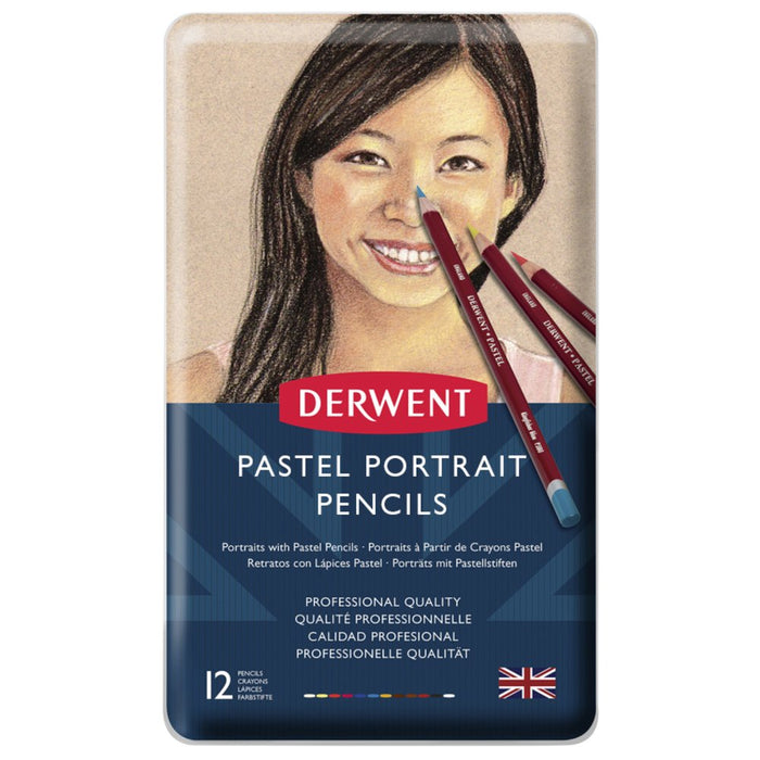 Derwent Pastel Pencil Skintones - 12 Tin