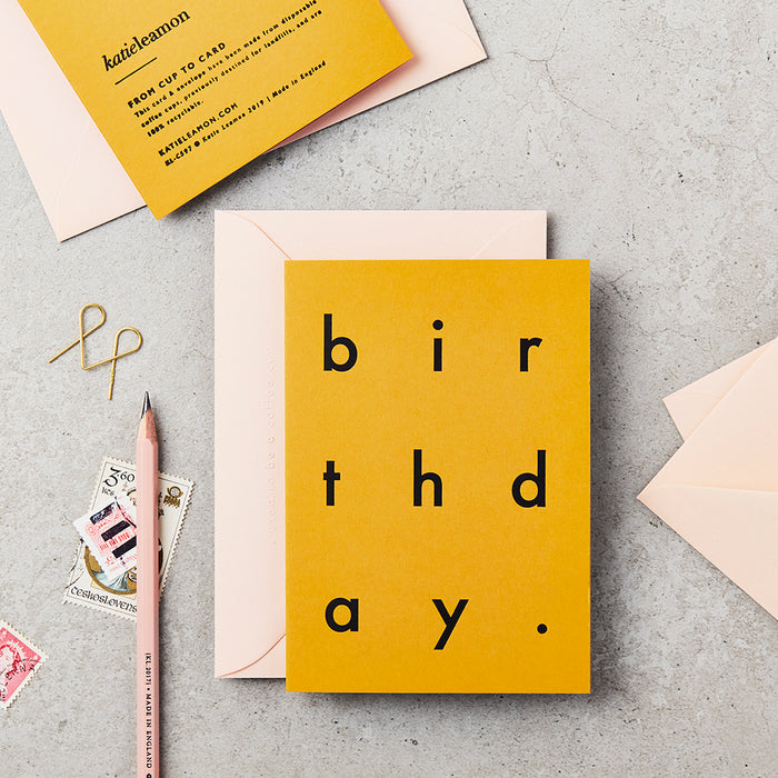 Extract Birthday Card Mustard
