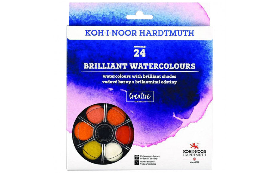 Koh-I-Noor Brilliant Watercolours Tier of 24