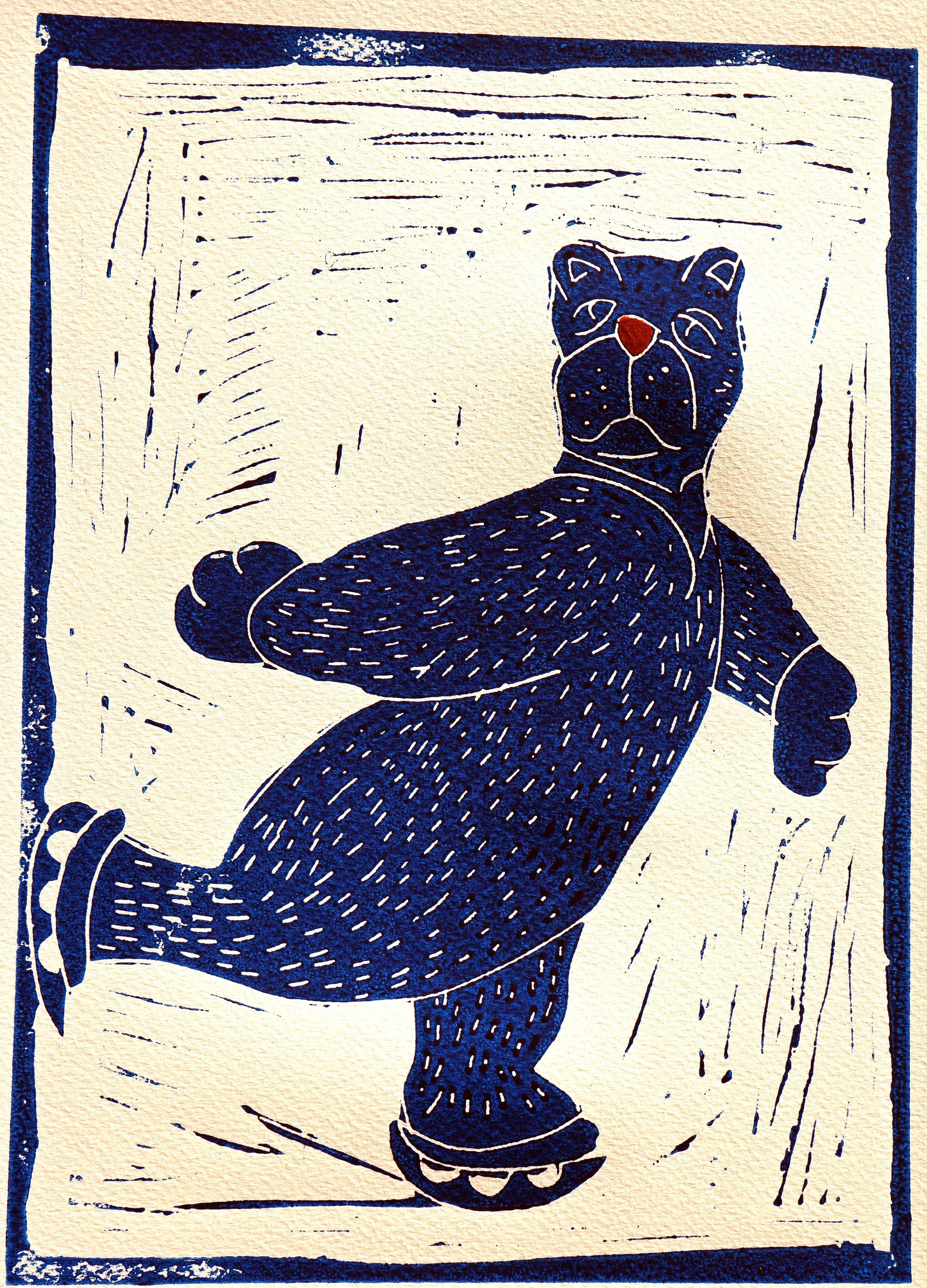 Draw, carve and print your own Christmas cards