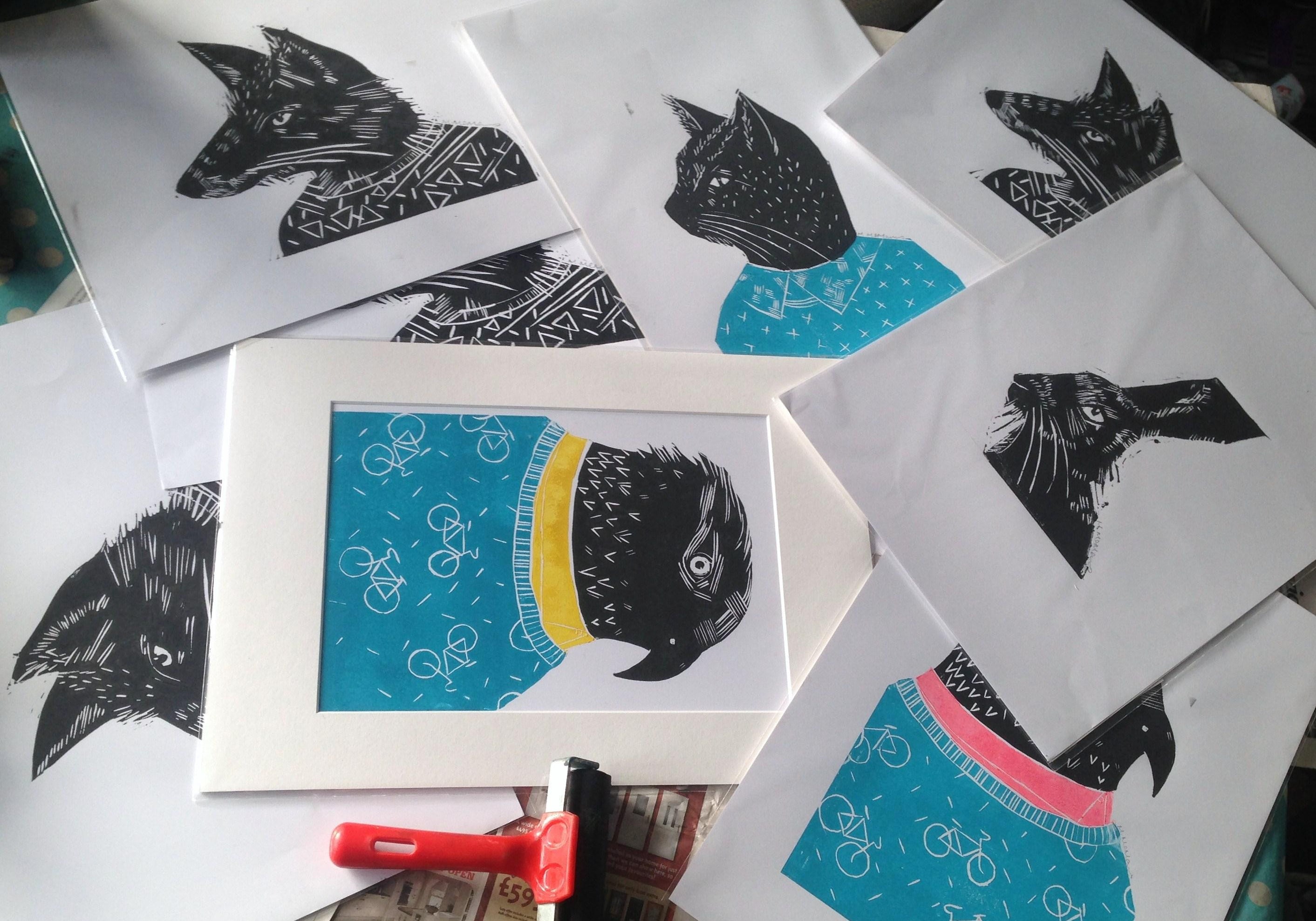 Softcut prints by Maggie Mcmanus