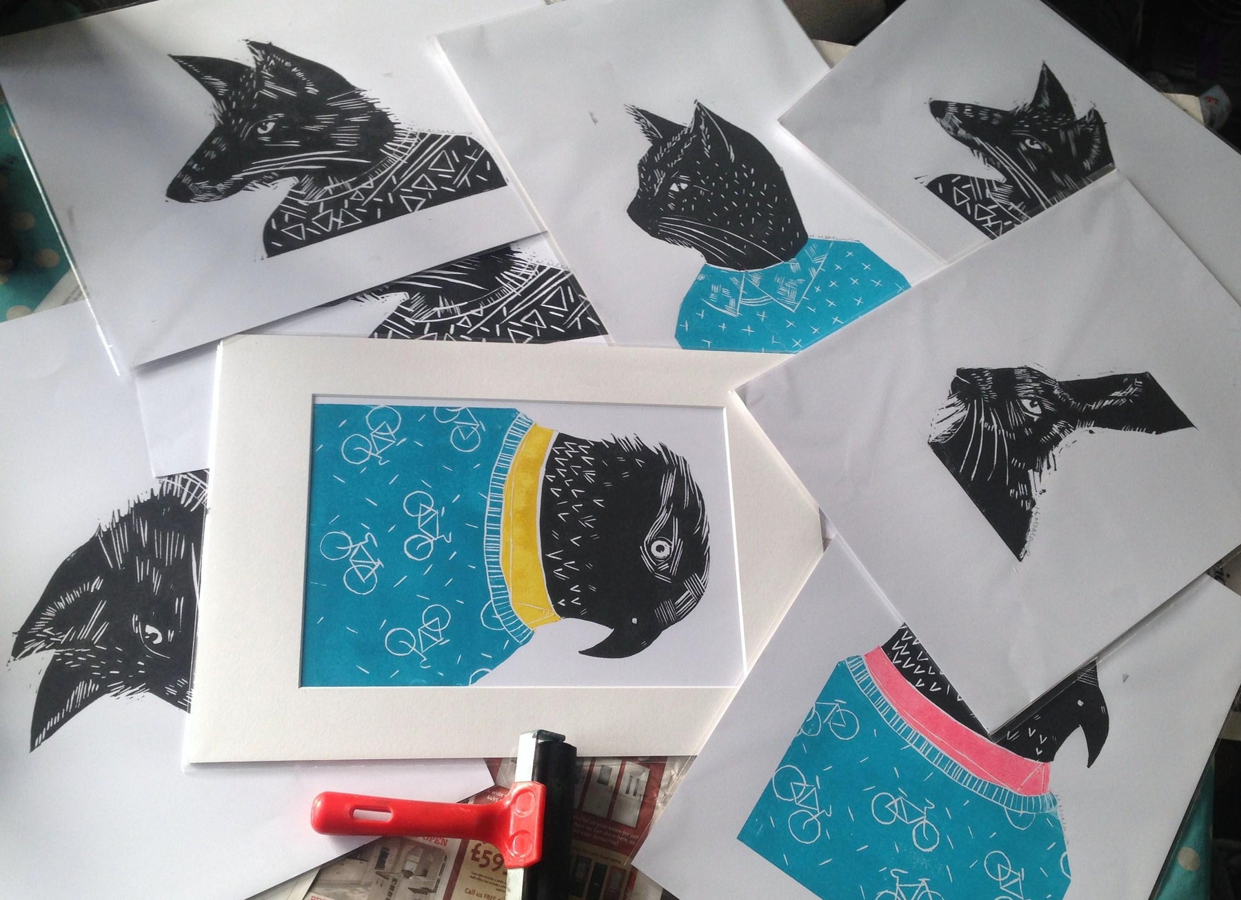 Softcut prints by Maggie Mcmanus