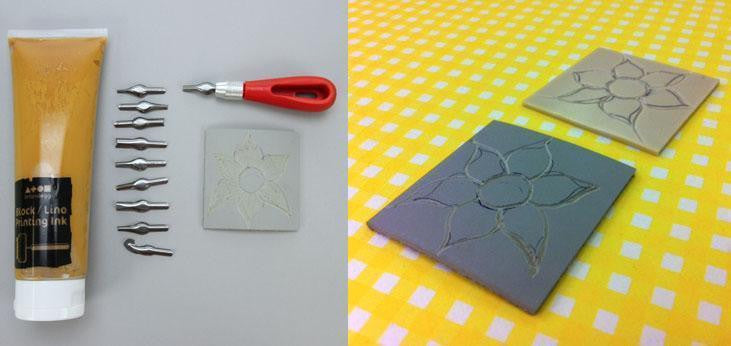 DIY Two-Colour Lino Printing
