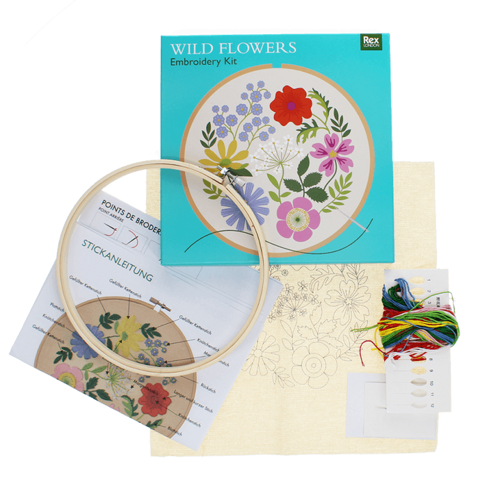 Wild Flower Embroidery Kit