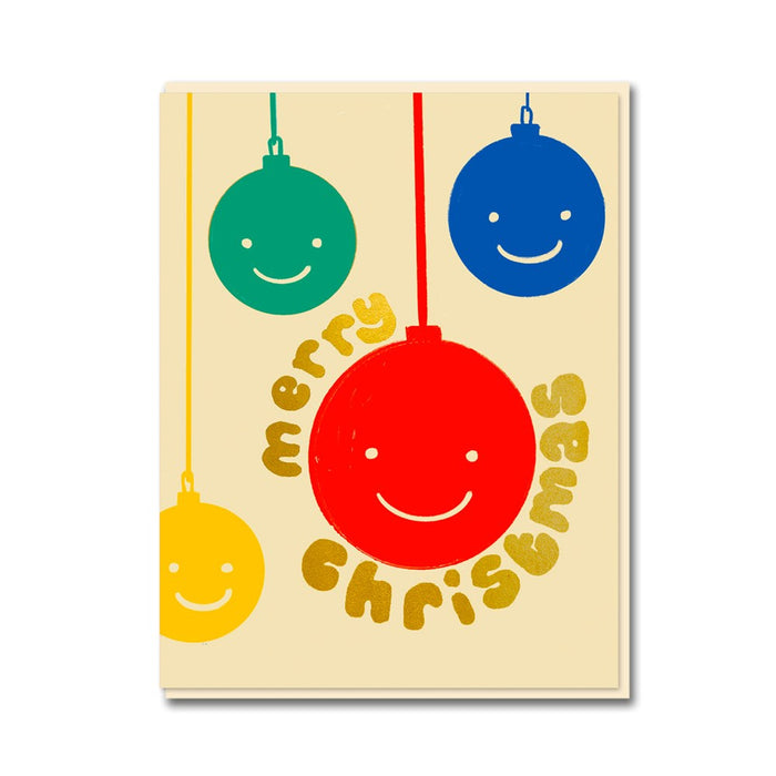 Smiling Baubles Card