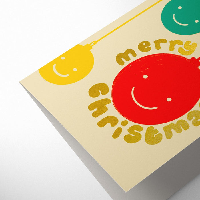 Smiling Baubles Card