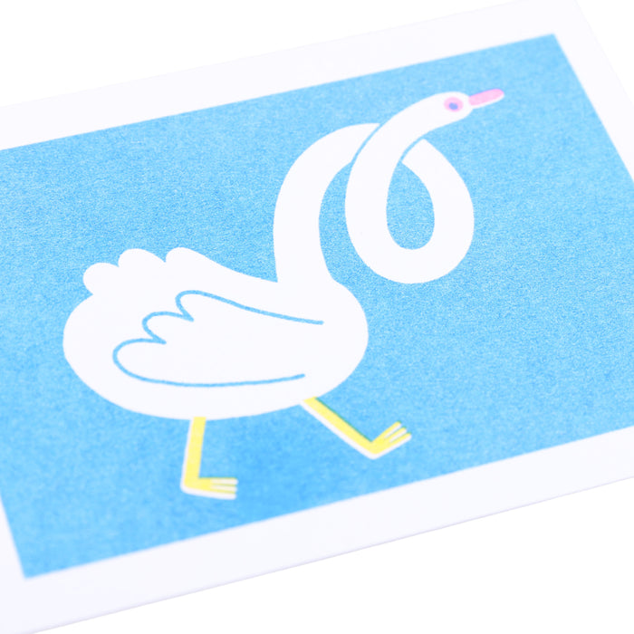 Duck Mini Risograph Print