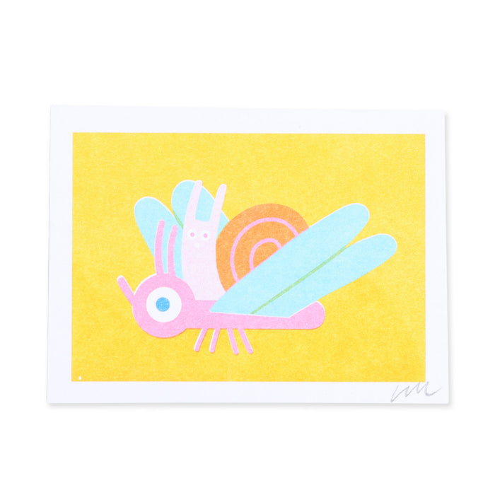 Bug Mini Risograph Print