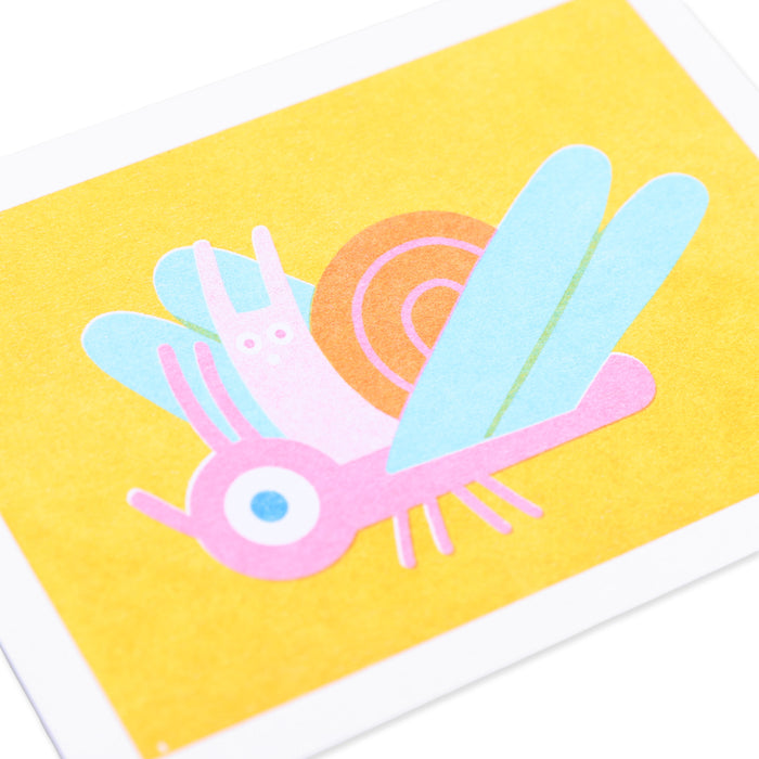 Bug Mini Risograph Print