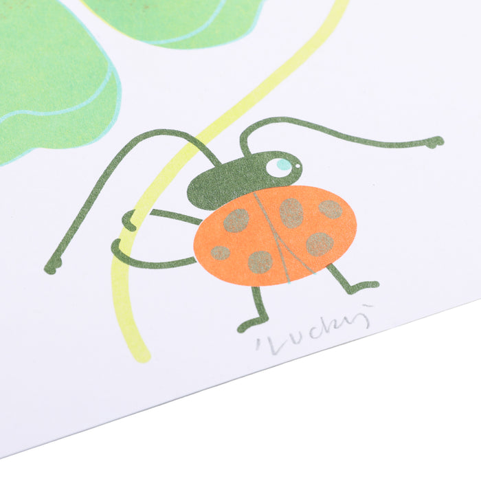 Lucky A5 Risograph Print