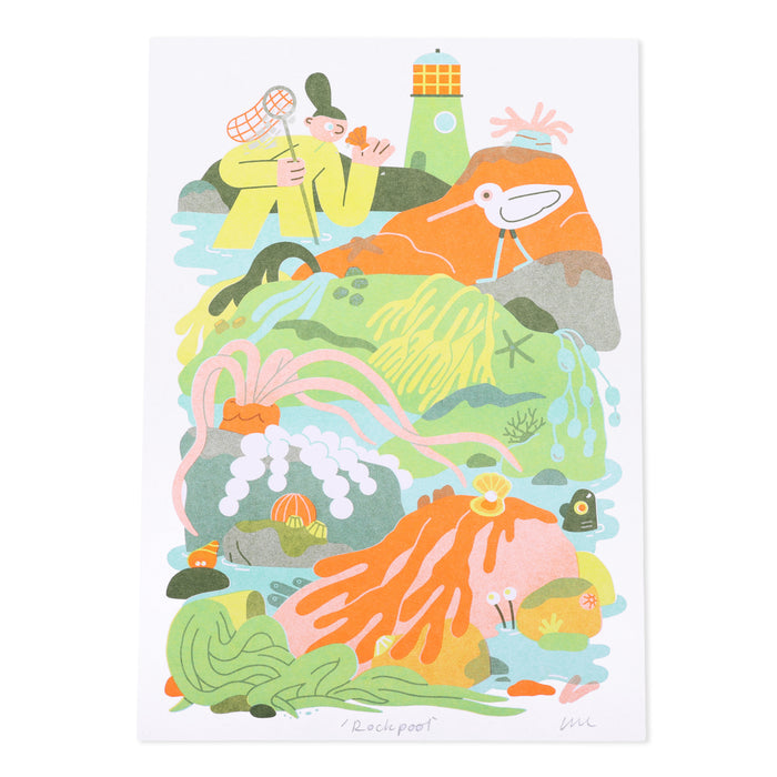 Rockpool A4 Risograph Print