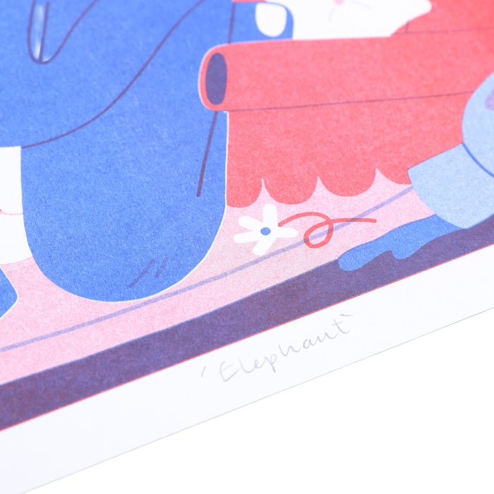 Elephant A3 Risograph Print