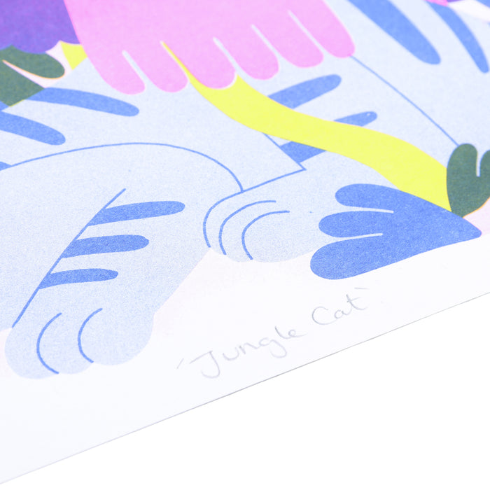 Jungle Cat A3 Risograph Print