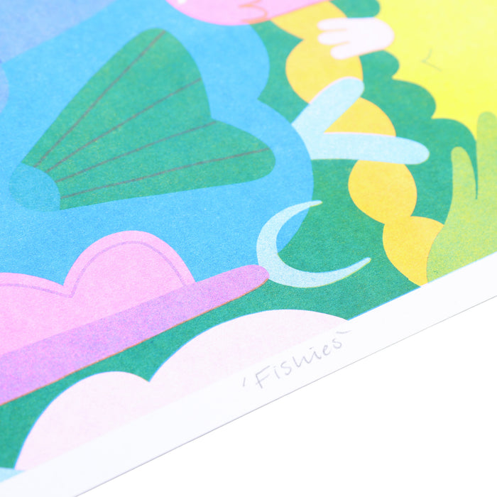 Fishies A3 Risograph Print