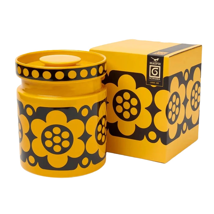 Magpie X Hornsea Mini Jar - Yellow Geo Flower