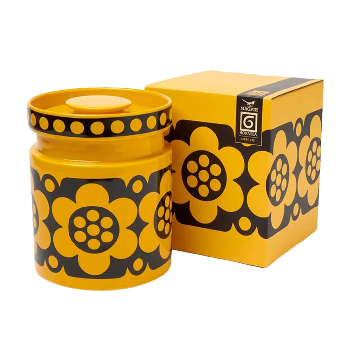 Magpie X Hornsea Jumbo Jar - Yellow Geo Flower