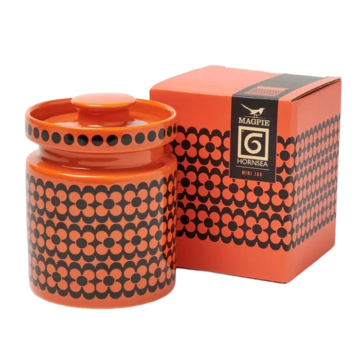 Magpie X Hornsea Mini Jar - Orange Repeat Flower