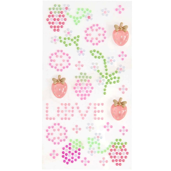 Bead Stickers With 3D Figures Love