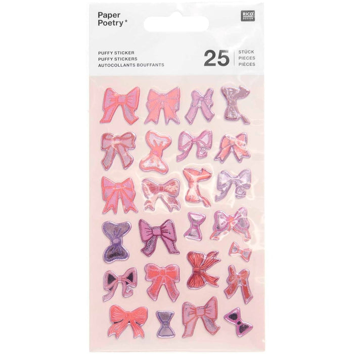 Puffy Stickers La Vie En Rose Bows