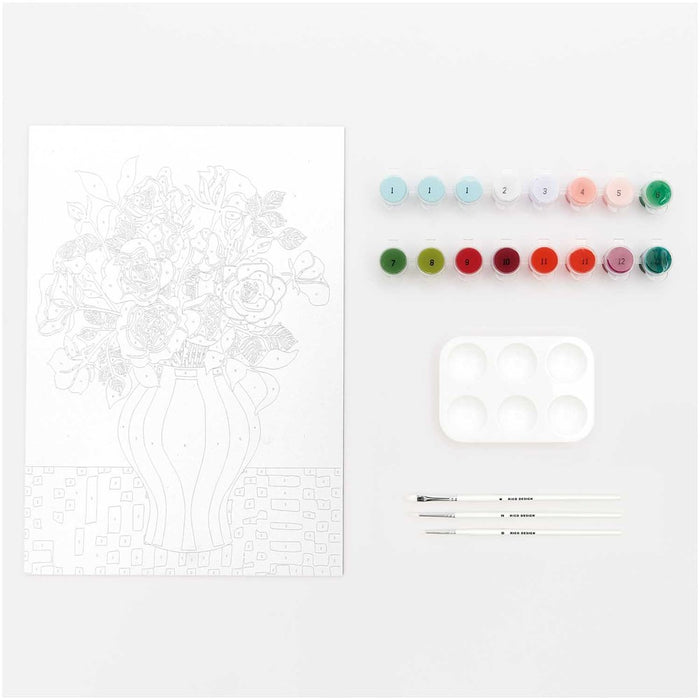 Paint By Numbers Set Red Roses 26 x 37 cm