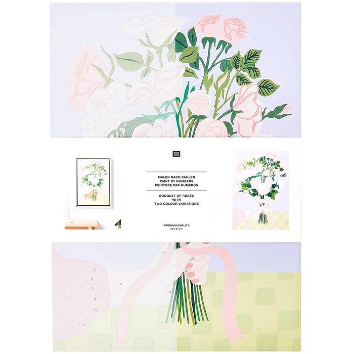 Paint By Numbers Set Roses Bouquet 26 x 37 cm