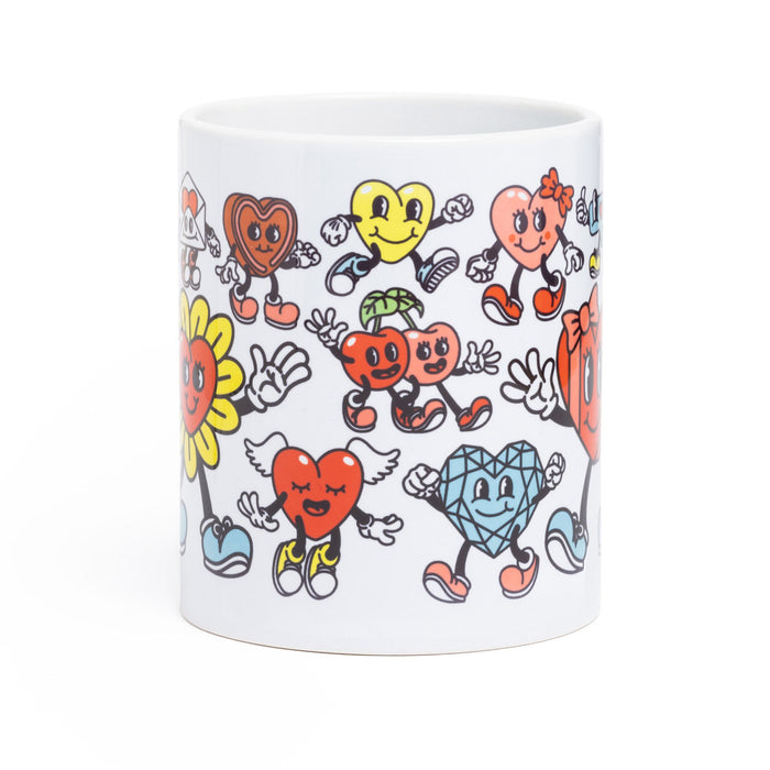 Cartoon Hearts Mug 11oz