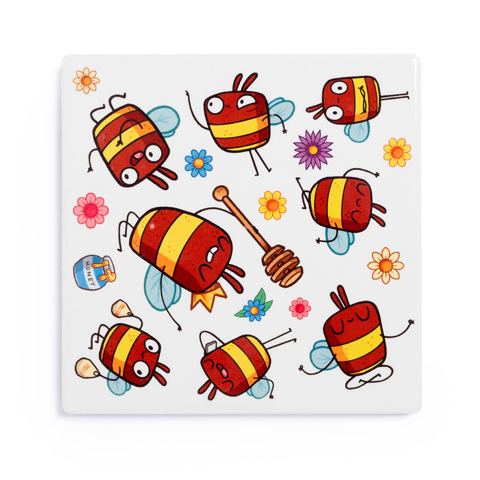 Fred Aldous X Hammo Bee Ceramic Square Coaster