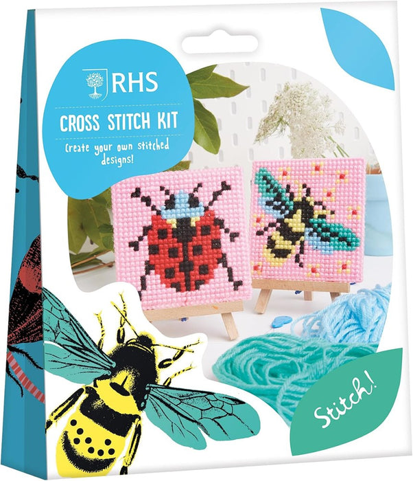 RHS Mini Cross Stitch Kit - Bugs