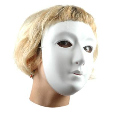 Creativity Street Sad Face Plastic Mask - White Costume Mask For Kids