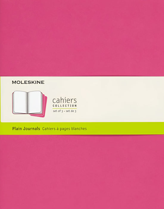 Moleskine Cahier Extra Large Journals Kinetic Pink 3 Pack